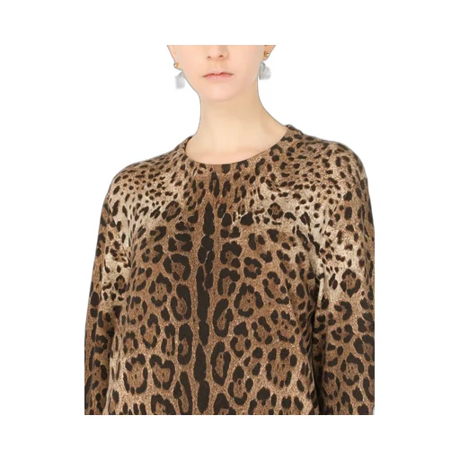 Dolce & Gabbana Animal Print Knit Sweater