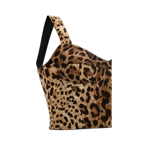 Dolce & Gabbana Animal Print Cropped Top