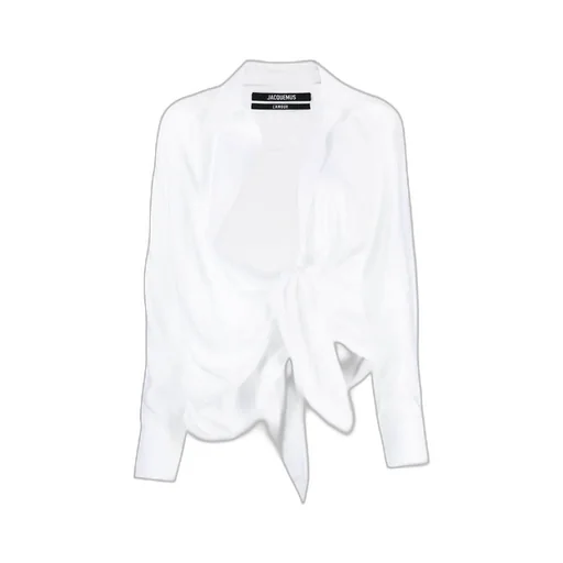 Spread-Collar Tie-Fastening Shirt
