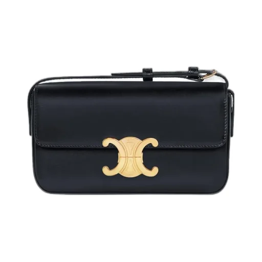 Triomphe Shoulder Bag In Shiny Calfskin