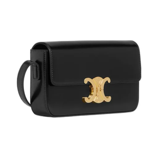 Triomphe Shoulder Bag In Shiny Calfskin