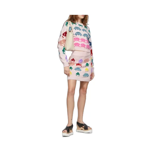 Stella Mccartney Logo Perforated Top Handle Bag