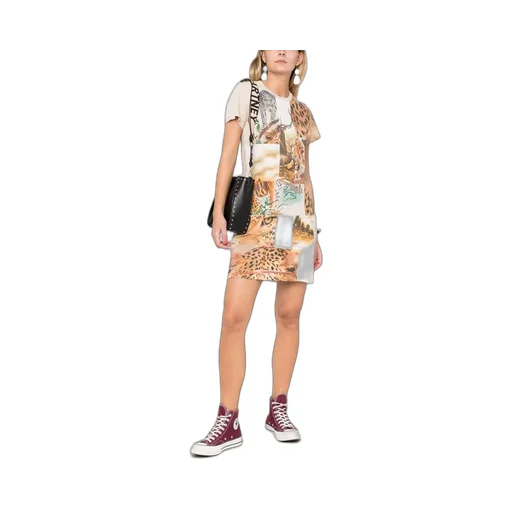 Animal Patchwork-Print T-Shirt Dress