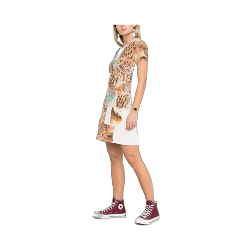 Animal Patchwork-Print T-Shirt Dress