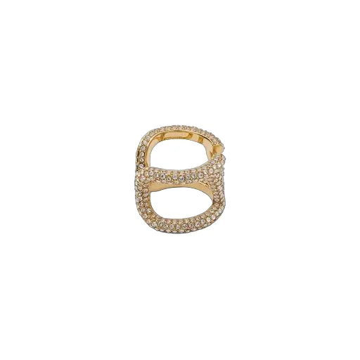 Vlogo Signature Ring In Metal And Swarovski® Crystals