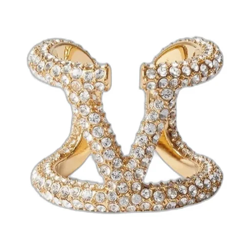 Vlogo Signature Ring In Metal And Swarovski® Crystals