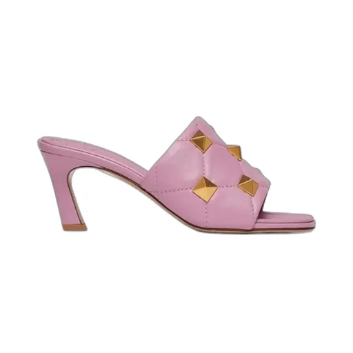 Stitched Napa Leather Roman Rivet Sandals 65Mm