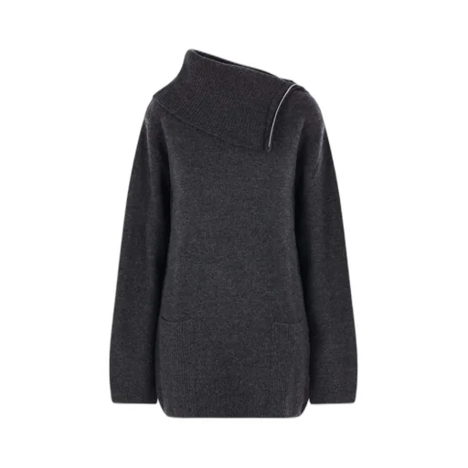 Yohji Yamamoto High Neck Ribbed Jumper