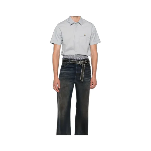 Orb-Embroidered Short-Sleeve Shirt