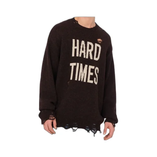 Moschino Hard Times Distressed Knitted Jumper