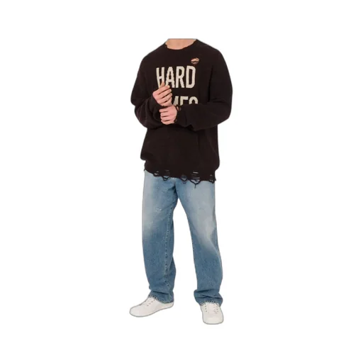 Moschino Hard Times Distressed Knitted Jumper