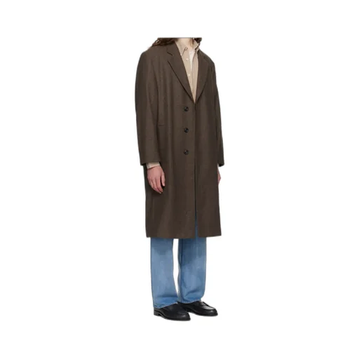 Herringbone Single-Breasted Coat
