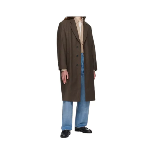 Herringbone Single-Breasted Coat