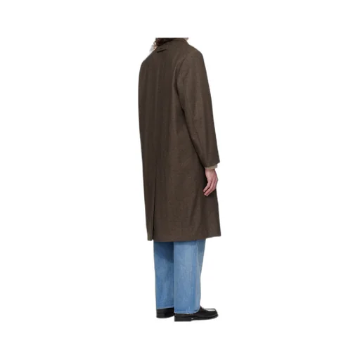 Herringbone Single-Breasted Coat