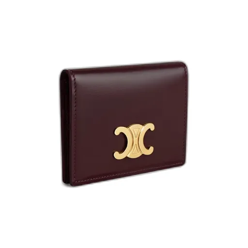 Bi-Fold Card Holder In Shiny Calfskin