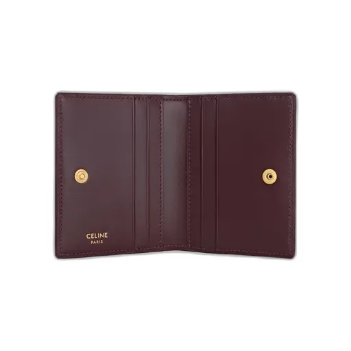Bi-Fold Card Holder In Shiny Calfskin