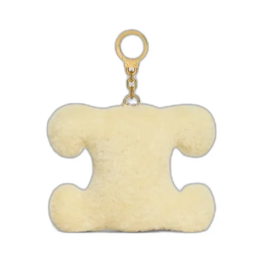 Triomphe Pom-Pom Charm In Shearling And Calfskin