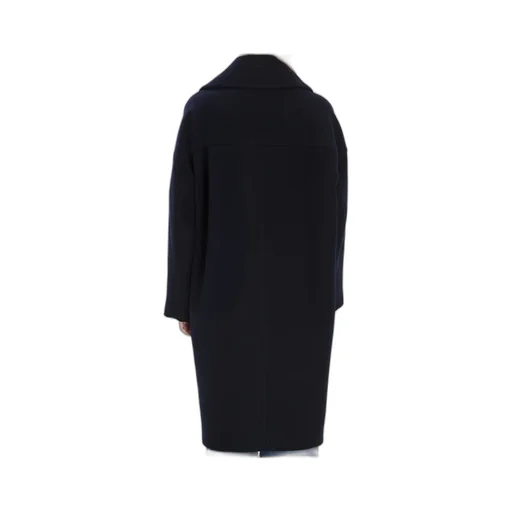 Long Peacoat In Wool Felt