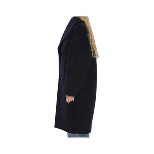 Long Peacoat In Wool Felt
