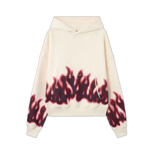 Flame-Print Hoodie