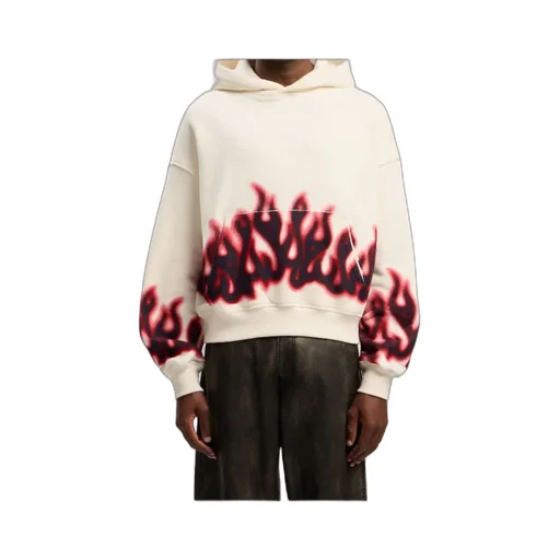 Flame-Print Hoodie