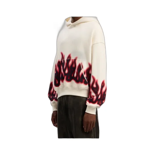 Flame-Print Hoodie