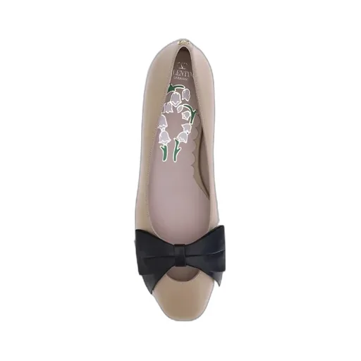 Valentino Bowow Round Toe Slip-On Ballet Flats