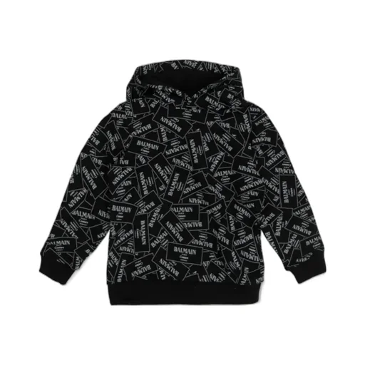 Balmain Kids Logo Printed Hoodie