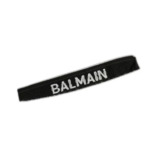 Balmain Kids Logo Flocked Flared Dress