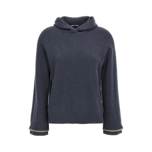 Brunello Cucinelli Monile Detailed Knit Hoodie