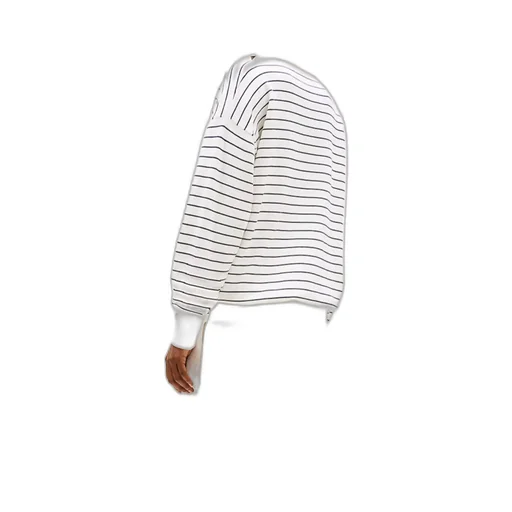 Striped V-Neck Polo Top