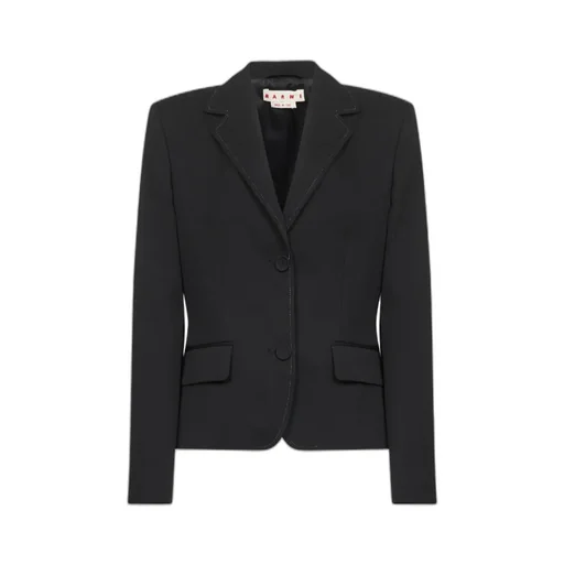 Marni Stitch Detailed Button-Up Jackets Black