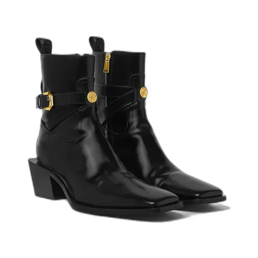 Versace Angelo Block-Heeled Chelsea Boots