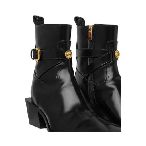 Versace Angelo Block-Heeled Chelsea Boots