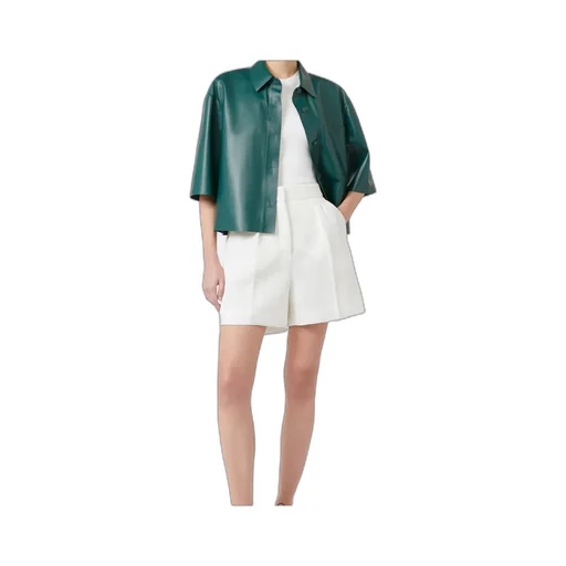 Nappa Leather Cropped Jacket