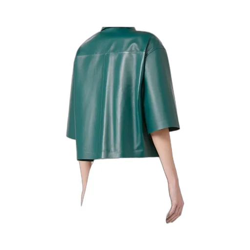 Nappa Leather Cropped Jacket