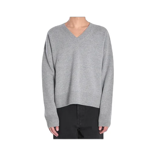 Ami Paris V-Neck Knitted Jumper