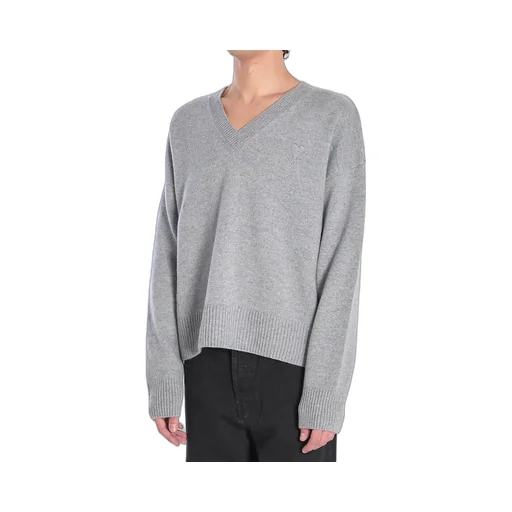 Ami Paris V-Neck Knitted Jumper