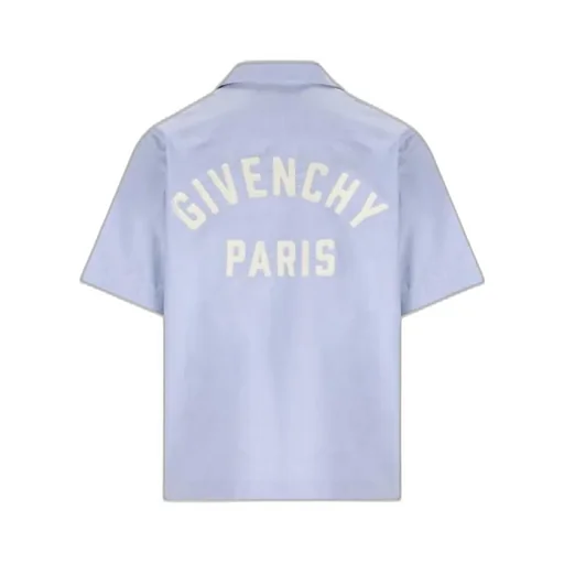 Givenchy Paris Logo Zigzag Stitching Short-Sleeved Shirt