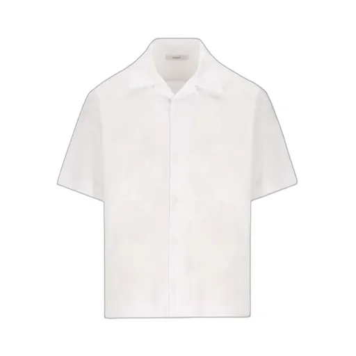 Givenchy Paris Logo Zigzag Stitching Short-Sleeved Shirt