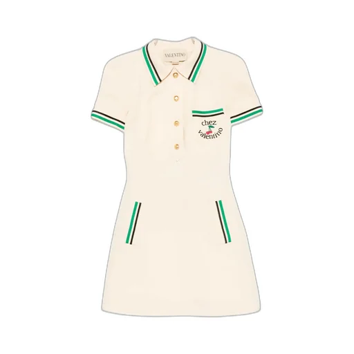Cherry-Motif Polo Dress