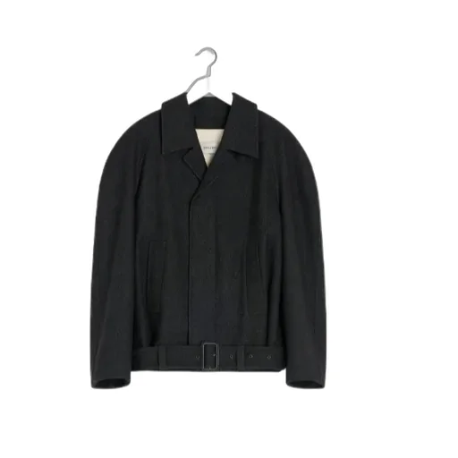 Raglan-Sleeve Belted Jacket