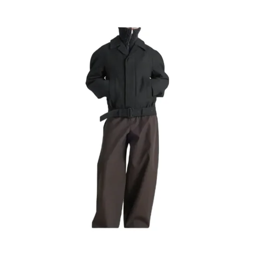 Raglan-Sleeve Belted Jacket