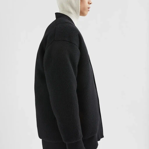 Padded Wool Cardigan