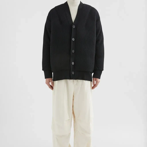 Padded Wool Cardigan