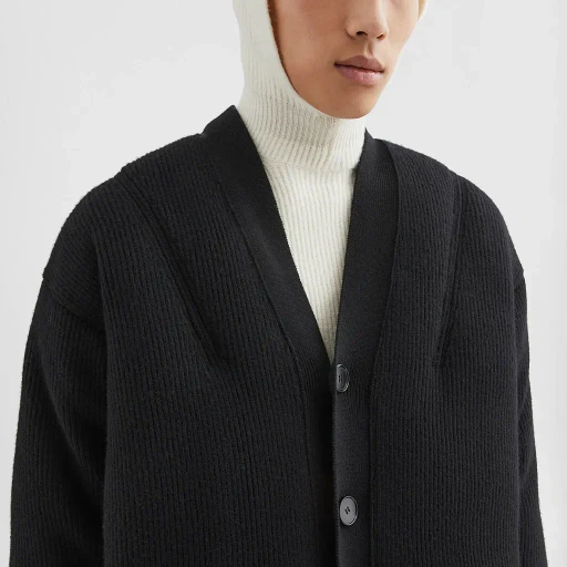Padded Wool Cardigan