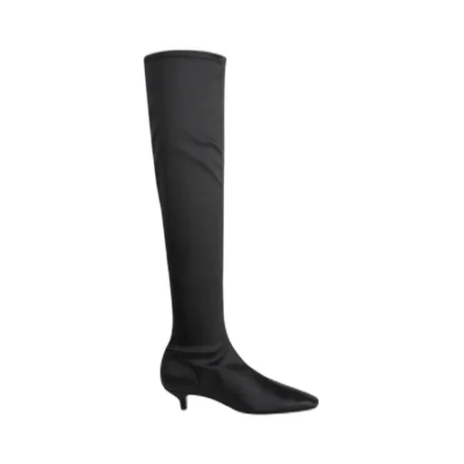 40Mm Satin Knee-High Boots