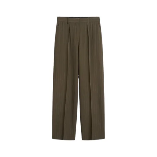 Pinstripe Wide Trousers