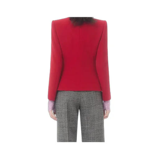 Wool Crepe Jacket With Contrasting Bow