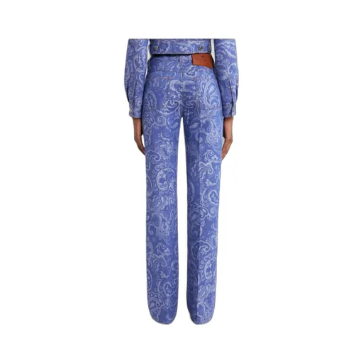 Etro Paisley-Jacquard Logo Patch Jeans